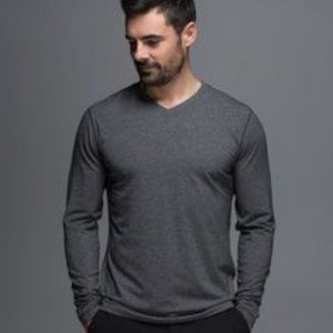Lululemon Men 5 Year Basic Long Sleeve Tee Gray